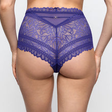 Load image into Gallery viewer, Purple lace underwear on a plain background
