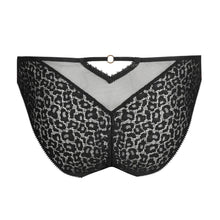 Load image into Gallery viewer, Black lace bra with geometric pattern on a white background

