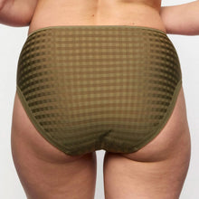 Load image into Gallery viewer, Green checkered underwear worn by a person on a white background
