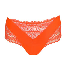Load image into Gallery viewer, Orange lace underwear on a white background
