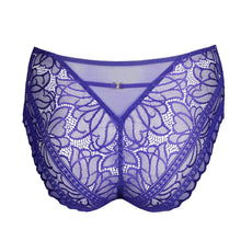 Load image into Gallery viewer, Purple lace lingerie set on a white background
