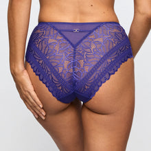 Load image into Gallery viewer, Blue lace underwear on a neutral background
