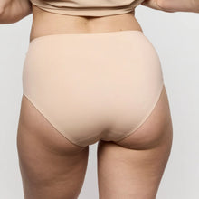 Load image into Gallery viewer, Beige high-waisted underwear on a plain background
