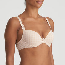 Load image into Gallery viewer, BEST SELLER!  Formed cup, deep plunge underwired smooth bra. It supports the bust and gives a beautiful shape while offering a feminine, plunge effect. The signature daisy straps complete the picture!  Fabric Content: Polyester: 48%, Polyamide: 43%, Elastane: 9%
