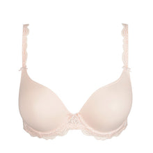 Load image into Gallery viewer, Crystal Pink perfect formed cup heart-shaped bra. Its underwired plunge cup gives a lovely feminine shape that both comfortable and stylish. It has a non-transparent cups give perfect  coverage. The pretty lace straps are attractive enough to be seen.
Fabric content: Polyester:40%, Polyamide:48%, Elastane:12%


