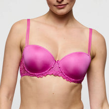 Load image into Gallery viewer, Pink bra worn by a model on a plain background
