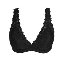 Load image into Gallery viewer, Black lace bra on a white background
