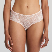Load image into Gallery viewer, All lace shorts style briefs that are wide across the hip, embracing your natural curves. The lace details are both delicate and fresh.  Fabric Content: Polyamide: 54%, Polyester: 21%, Elastane:19%, Cotton: 6%
