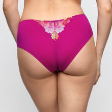 Load image into Gallery viewer, Pink underwear with floral lace detail on a plain background
