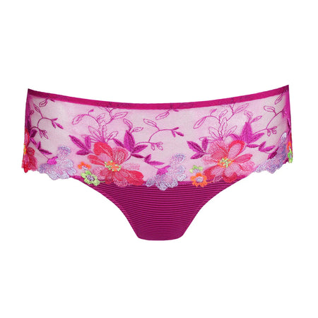 Floral-patterned underwear on a white background