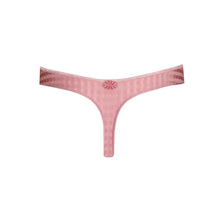 Load image into Gallery viewer, Pink thong with lace details on a white background

