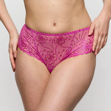 Load image into Gallery viewer, Person wearing pink lace underwear on a plain background
