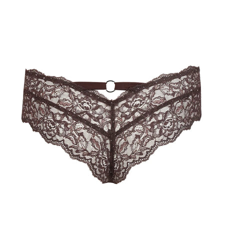 Black lace lingerie on a white background