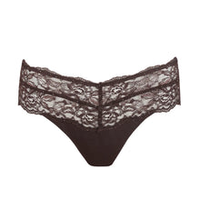 Load image into Gallery viewer, Black lace underwear on a white background
