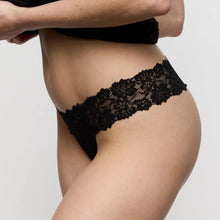 Load image into Gallery viewer, Black lace underwear on a neutral background
