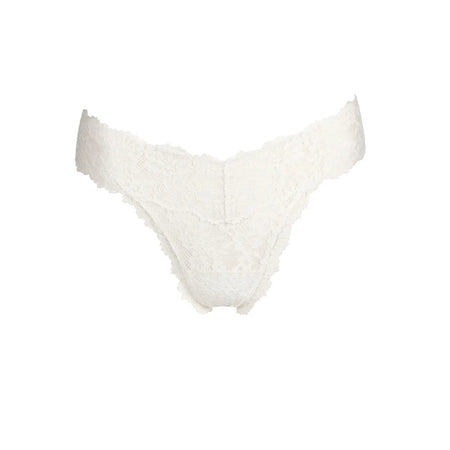 White lace underwear on a white background