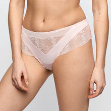 Load image into Gallery viewer, Light pink lace underwear on a neutral background
