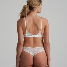 Load image into Gallery viewer, Ivory. This full cup underwired bra offers perfect support with a comfortable fit. The jacquard pattern on the top of the cup continues on to the strap giving a pretty finish to this comfortable and fashionable bra. Fabric Content: Polyamide: 61%, Elastane: 23%, Polyester:16%
