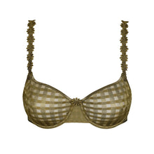 Load image into Gallery viewer, Checkered bra with decorative straps on a white background
