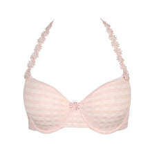 Load image into Gallery viewer, Pearly Pink. An underwired, non-padded bra. It has the signature Avero dainty daisy straps, which may be worn as normal or in a halter style. This is the perfect everyday bra. Light and comfortable. Its seamfree cups work perfectly as a t/shirt bra too! 
Fabric Content: Polyamide: Elastane:17%, Polyester:4%, Polyamide:79%
