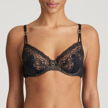 Load image into Gallery viewer, An all Italian lace full cup bra. The delicate double straps offer a light but structured support. The rich lace makes this unpadded bra delightfully sheer.  This is a classic lace bra for a classic sophisticated look.  Fabric content: Polyamide: 87%, Elastane: 13%
