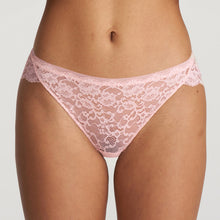 Load image into Gallery viewer, Super-comfortable all lace Rio briefs. The fabric is soft and is so comfortable you&#39;ll forget that you&#39;re wearing them! The seamless finish along the seam edges guarantees no visible lines. Sleek and clean design.  Fabric: Polyamide: 82%, Elastane:14%, Cotton: 4%. Pearly Pink.
