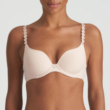 Load image into Gallery viewer, Caffé Latte formed heart shaped underwired bra. The shoulder straps have a playful circular design which can be converted into a halter style. The formed smooth finish of the cup is perfect under T/Shirts.  Fabric Content: Polyester: 38%, Polyamide: 37%, Elastane: 25%
