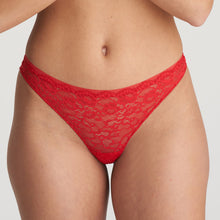 Load image into Gallery viewer, Perfect lace G/String in the classic and lots of fashion colours. Beautifully soft and comfortable, with soft lines that do not show under clothes.   Fabric Content : Polyamide: 82%, Elastane: 14%, Cotton: 4%.  Scarlet.
