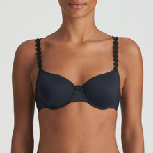 Load image into Gallery viewer, Charcoal full cup underwired bra combines a smooth, comfortable fit with a fashionable elegance. The shoulder straps have a playful circular design which can be converted into a halter style. The smooth finish of the cup is perfect under T/Shirts.  Fabric Content: Polyamide: 77%, Elastane: 23%
