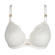 Load image into Gallery viewer, White bra with lace details on a white background

