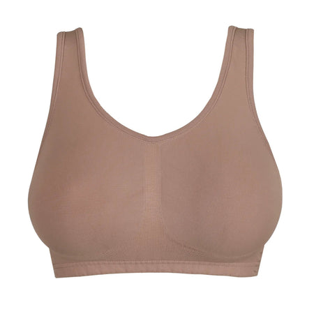 Brown bra on a white background