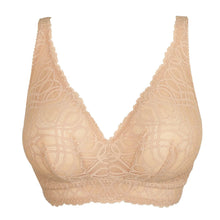 Load image into Gallery viewer, Beige lace bra on a white background
