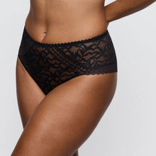 Load image into Gallery viewer, Black lace underwear on a neutral background

