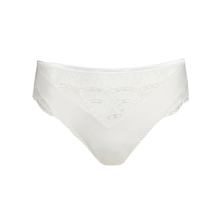 White lace underwear on a white background