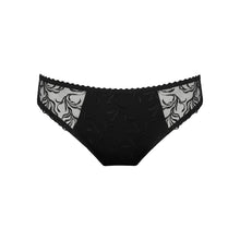 Load image into Gallery viewer, Black lace underwear with floral patterns on a white background
