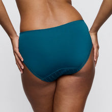 Load image into Gallery viewer, Teal bikini bottom worn by a person on a plain background
