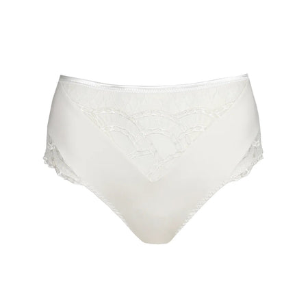 White lace underwear on a white background