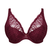 Load image into Gallery viewer, Red lace bra on a white background
