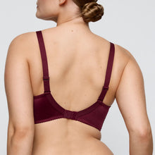 Load image into Gallery viewer, Burgundy bra worn by a model on a plain background
