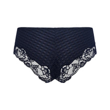 Load image into Gallery viewer, Black lace-trimmed underwear on a white background

