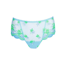 Load image into Gallery viewer, Light blue underwear with green floral patterns on a white background
