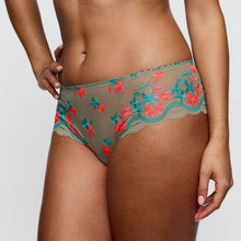 Load image into Gallery viewer, Floral embroidered underwear on a plain background
