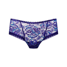 Load image into Gallery viewer, Purple lace underwear on a white background
