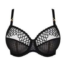Load image into Gallery viewer, Black lace bra on a white background
