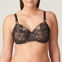 Load image into Gallery viewer, This is a three-section full bra, giving full support with a light, airy feel. The cut-outs along the top of the cup add a delicate and feminine look. This all-lace bra has a natural stretch offering a supremely comfortable fit.   Fabric Content: Polyamide: 81%, Elastane: 19%.
