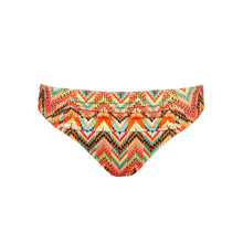 Load image into Gallery viewer, Colorful zigzag patterned bikini bottom on a white background
