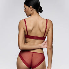 Load image into Gallery viewer, Woman wearing a red lingerie set against a white background
