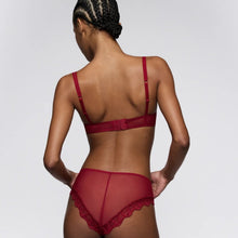 Load image into Gallery viewer, Person wearing a red lingerie set on a plain background
