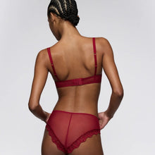 Load image into Gallery viewer, Person wearing a red lingerie set on a plain background
