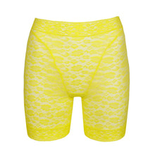 Load image into Gallery viewer, Yellow patterned underwear on a white background

